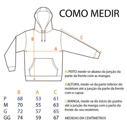 Imagem de Moletom Masculino Canguru Paz e Amor com Capuz Moderno