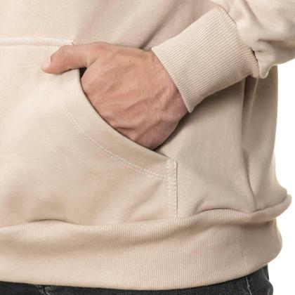 Imagem de Moletom Masculino Casual Moderno Algodão Bolso Canguru Macio