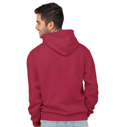 Imagem de Moletom Masculino Flanelado Blusa De Frio Com Capuz Estampa Neutra