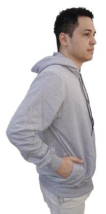 Moletom Masculino Liso Blusa De Frio Casaco Com Ziper Capuz Bolso