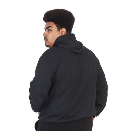 Imagem de Moletom Masculino Plus Size com Capuz e Bolsos Canguru Confortável