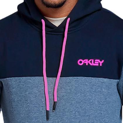 Imagem de Moletom Oakley Canguru FP Block WT23 Masculino Simple Blue