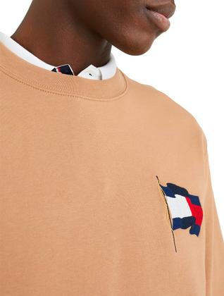 Imagem de Moletom Tommy Hilfiger Masculino Motion Flag Taped Cáqui