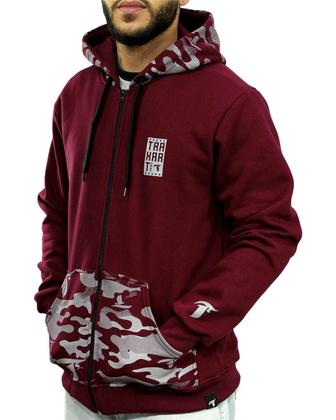 Imagem de Moletom Traxart Masculino Vinho com Zíper FA-027