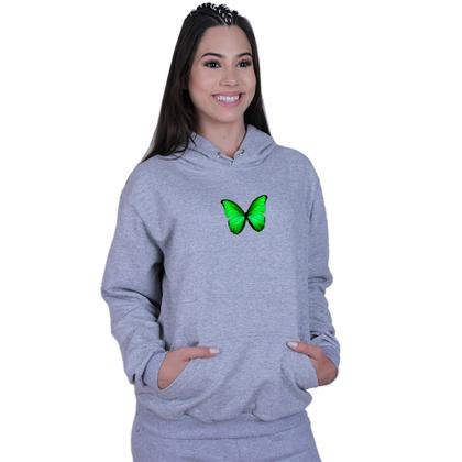 Imagem de Moletom Unissex Canguru Borboleta Verde