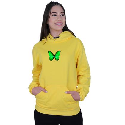 Imagem de Moletom Unissex Canguru Borboleta Verde