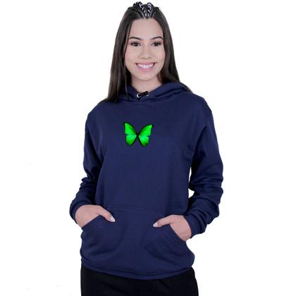 Imagem de Moletom Unissex Canguru Borboleta Verde