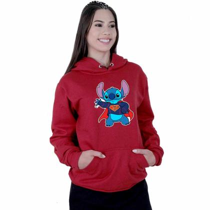 Imagem de Moletom Unissex Canguru Lilo Stitch Super Homen