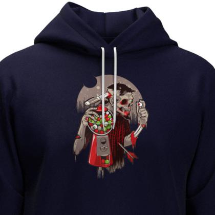 Imagem de Moletom Unissex Estampado Zumbi Blusa De Frio Com Capuz E Bolsos