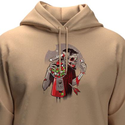 Imagem de Moletom Unissex Estampado Zumbi Blusa De Frio Com Capuz E Bolsos