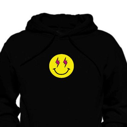 Imagem de Moletom Unissex Relaxado Estampado Blusa de Frio Algodão Flanelada Com Capuz