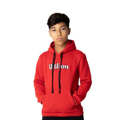 Imagem de Moletom Wilson Bold Hoodie Infantil Vermelho Lançamento - M