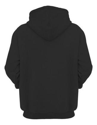 Imagem de Moleton Blusa de Frio Liso Unissex Com Capuz Canguru