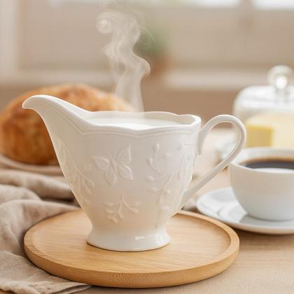 Imagem de Molheira Cremeira Leiteira Porcelana Butterfly Flower Lyor