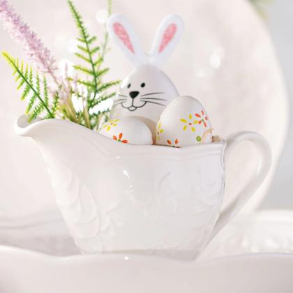 Imagem de Molheira Cremeira Leiteira Porcelana Butterfly Flower Lyor