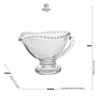 Imagem de Molheira Cristal de Chumbo Pearl 140ml 13x7x9cm Wolff