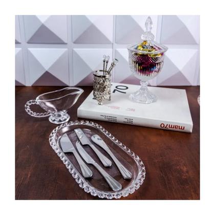 Imagem de Molheira de Cristal Coração 15,5cm x 6cm x 8cm- Lyor