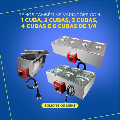 Imagem de Molheira Para Derreter Queijos Banho Maria 2 Cubas - CH20E