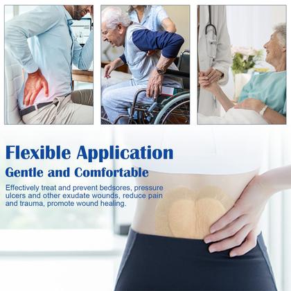 Imagem de Molho de espuma de silicone Ceeport Sacrum com borda 18x18cm, 5 pacotes