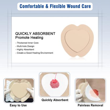 Imagem de Molho de espuma de silicone Ceeport Sacrum com borda 18x18cm, 5 pacotes