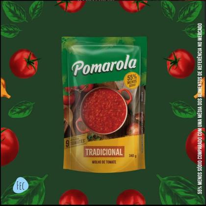 Imagem de Molho de tomate Pomarola Tradicional Sem Glúten - Sachê 300g