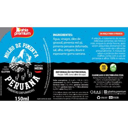 Imagem de Molho Pimenta Cremosa Trinidad Scorpion Chocolate Bahia Premium 150ml Churrasco