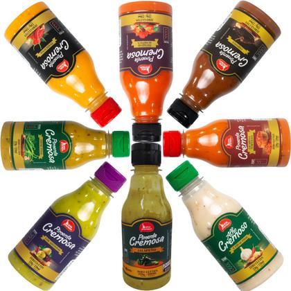 Imagem de Molho Pimenta Cremoso Com Azeitonas Pìcância Suave Para Churrasco 200ml Bahia Premium 8Unid