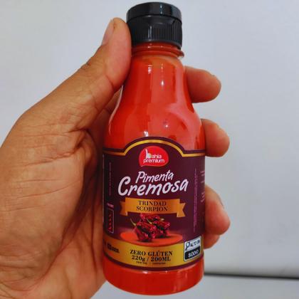 Imagem de Molho Pimenta Cremoso Com Azeitonas Pìcância Suave Para Churrasco 200ml Bahia Premium 8Unid