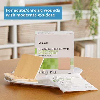 Imagem de Molhos de espuma hidrocelular McKesson Silicone 10 unidades