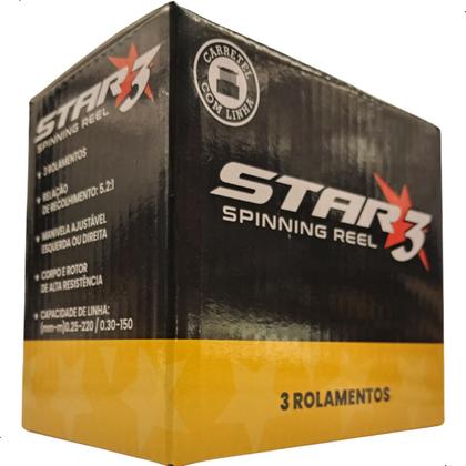 Imagem de Molinete De Pesca Star3 Marine Sports 3rol 5.21 Com Linha