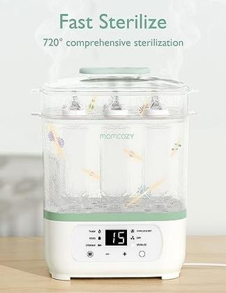 Imagem de Momcozy Esterilizador e Secador de Mamadeiras 8 em 1 para Bebês e Acessórios de Amamentação
