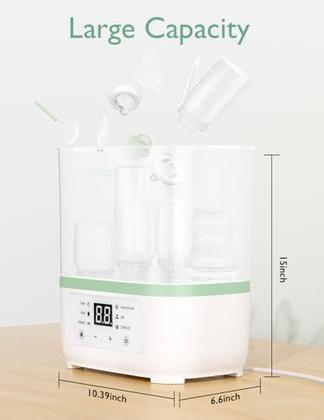 Imagem de Momcozy Esterilizador e Secador de Mamadeiras 8 em 1 para Bebês e Acessórios de Amamentação