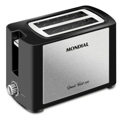Imagem de Mondial T-13 tostador de pães smart toast preto e inox 800w