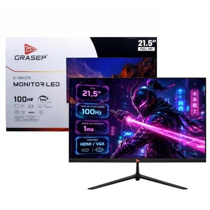 Imagem de Monitor 21,5 Polegadas Full HD IPS 100Hz 1ms HDMI VGA VESA 75x75 Bivolt Alta Performance Estudos Jogos Setup Gamer