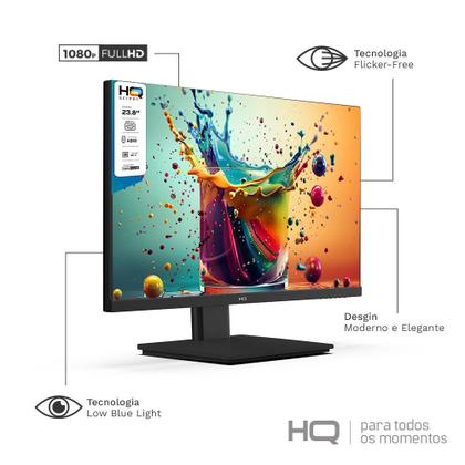 Imagem de Monitor 24" LED, Widescreen, 75Hz, 2ms, FullHD+ 1920x1080, HDMI, VGA, VESA, Ajuste de inclinação - M24HQ