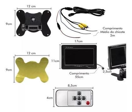 Imagem de Monitor 7 polegadas full hd com vga e hdmi para monitoramento cftv e automotivo