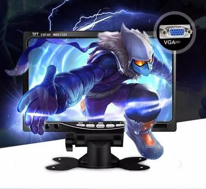 Imagem de Monitor 7 polegadas full hd com vga e hdmi para monitoramento cftv e automotivo
