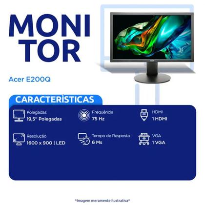 Imagem de Monitor Acer LED 19,5 Polegadas HD HDMI VGA E200Q