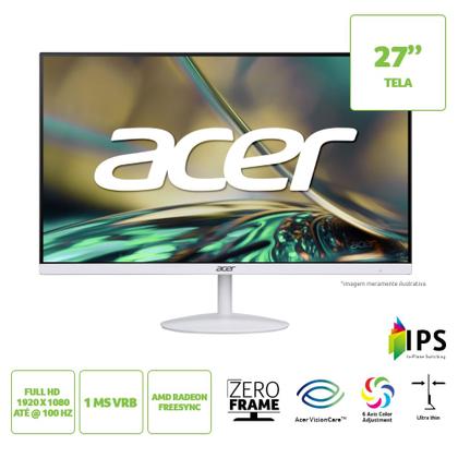 Monitor Acer SA272 27” ZeroFrame IPS Full HD 100 Hz 1ms 1x VGA 1x