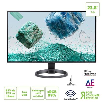 Imagem de Monitor Acer Vero RL242Y EYII 23.8” PCR 85% Ultrafino IPS FHD 100hz 1ms Delta E 2 SRGB99% VGA HDMI