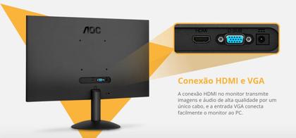 Imagem de Monitor AOC 21,5" Full HD 120Hz, 1ms, VA, Gaming, Screen+Adaptive-Sync, Flicker-Free, 22B30HM23