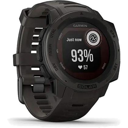 Imagem de Monitor Cardíaco de Pulso GPS Garmin Instinct Solar Grafite