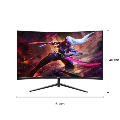 Imagem de Monitor Curvo Gamer LCD 27" 180Hz 1ms Full HD Conexão HDMI e DisplayPort Para Jogos e Filmes
