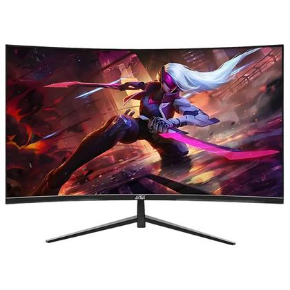 Imagem de Monitor Curvo Gamer LCD 27" 180Hz 1ms Full HD Conexão HDMI e DisplayPort Para Jogos e Filmes