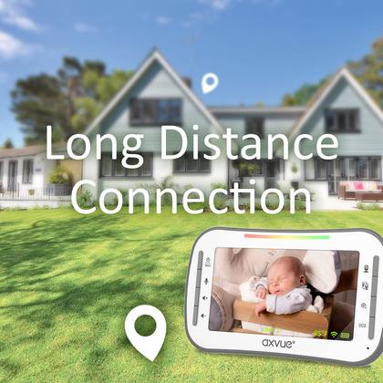 Imagem de Monitor de Bebê Axvue A242 com Tela de 4,3" e 2 Câmeras