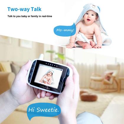 Imagem de Monitor de Bebê HelloBaby HB65 com 2 Câmeras e Visão Noturna