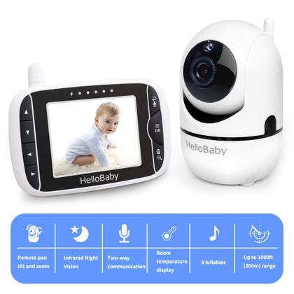 Imagem de Monitor de Bebê HelloBaby HB65 com Pan, Tilt e Zoom Remoto