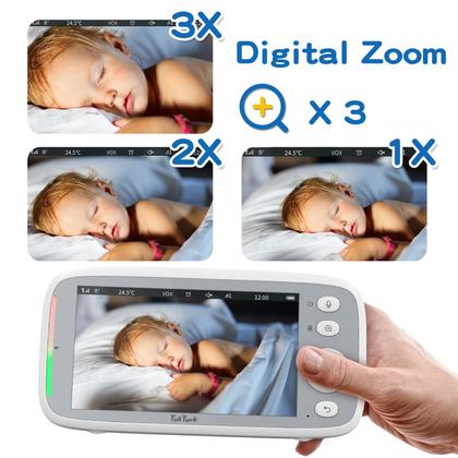Imagem de Monitor de Bebê TakTark 5 HD 720P - 2 Câmeras com Áudio