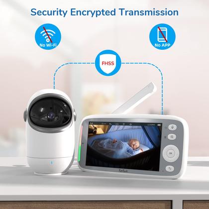 Imagem de Monitor de Bebê TakTark 5 HD 720P - 2 Câmeras com Áudio