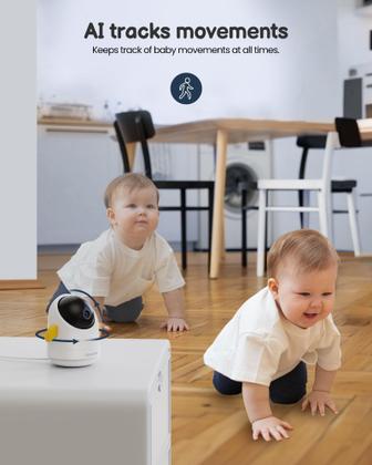 Imagem de Monitor de Bebê TOAIOHO WiFi com Tela de 4,3", Câmera e Áudio - Visão Noturna
